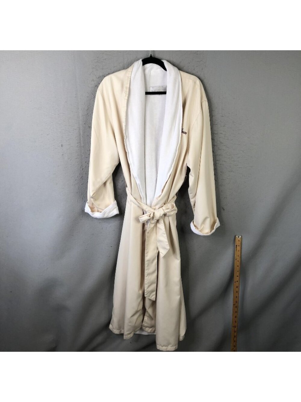 Robeworks Robe Adult L Cream Terry Lined Belted Magnolia House Hotel Spa USA